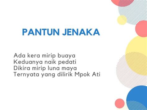 Pengertian Pantun Jenaka Ciri Dan Jenisnya Beserta Contohnya - Mobile Legends