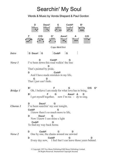 Searchin' My Soul (theme from Ally McBeal) by Vonda Shepard - Guitar Chords/Lyrics - Guitar ...