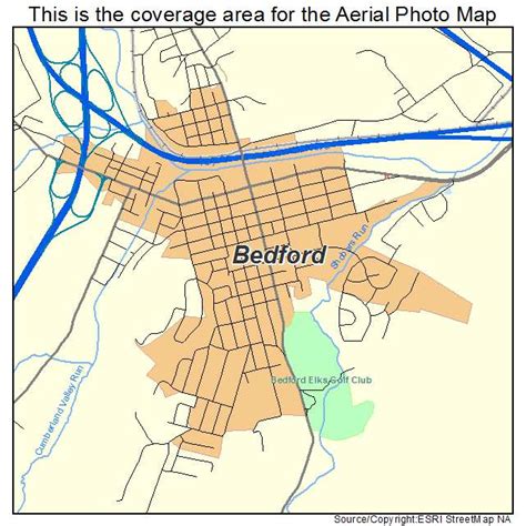 Aerial Photography Map of Bedford, PA Pennsylvania