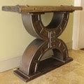 International Caravan Rustic Forge Large Double-horseshoe Console Table - Overstock™ Shopping ...