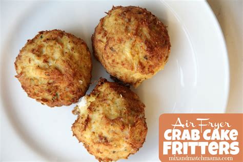 Air Fryer Crab Cake Fritters - Mix & Match Mama