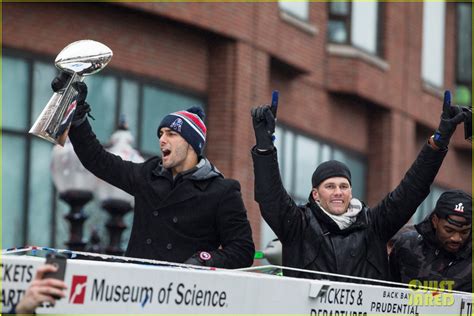 Tom Brady's Son Benjamin Holds the Lombardi Trophy During the Patriots' Super Bowl Parade ...