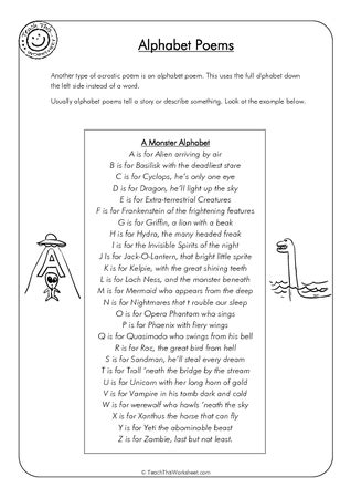 Alphabet Poems :: Teacher Resources and Classroom Games :: Teach This