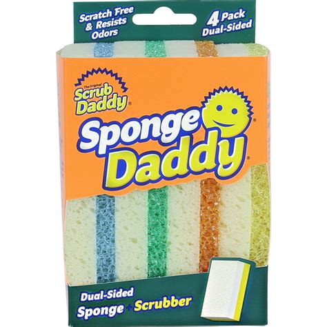 Scrub Daddy, Dual-sided Sponge Scrubber, 4 Count - Walmart.com - Walmart.com