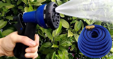 Amazon: Expandable 50 Foot Garden Hose AND 8-Pattern Spray Nozzle ONLY ...