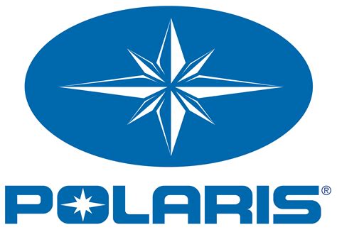 the polaris logo is shown in this blue and white circle with an image ...