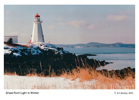 Green Point Light in Winter Photograph by Art MacKay | Fine Art America