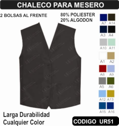 Chaleco para Mesero - Uniforme para Mesero