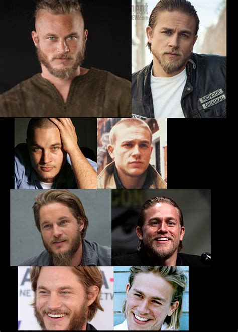 Travis Fimmel (Vikings) x Charlie Hunnam (Sons of Anarchy) | Travis fimmel, Charlie hunnam, Good ...