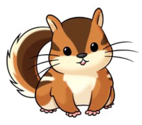 Chipmunk | Cute cartoon animals, Animal drawings, Cartoon animals