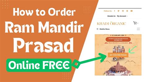 How to Order Online Free Ram Mandir First Day Prasad from Khadi Organic ...