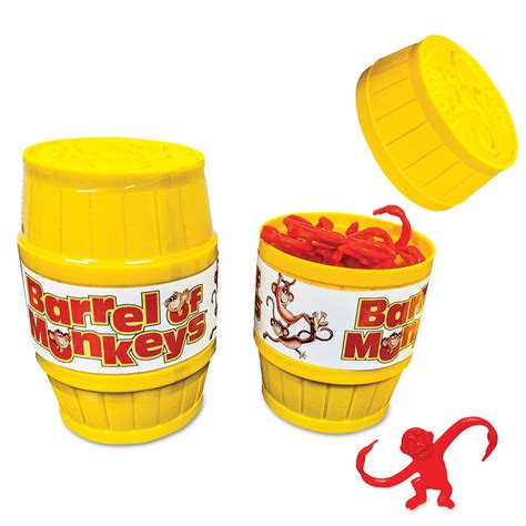 Barrel of Monkeys Game with 15 Plastic Monkeys | Collections Etc.