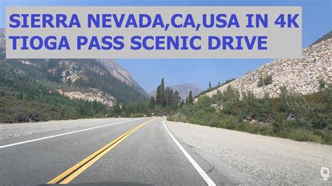 Tioga Pass Scenic Drive, Sierra Nevada, Yosemite, California in 4k UHD ...