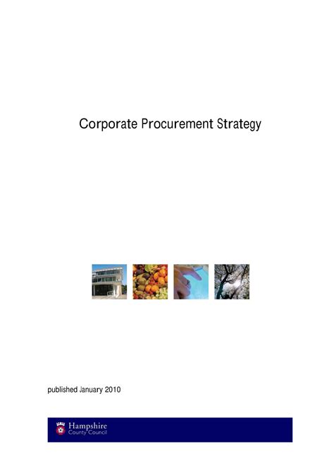 Procurement Strategy Plan - 9+ Examples, Format, Pdf