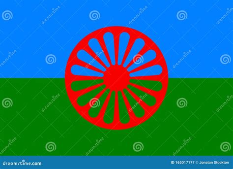 Romani People Flag Vector. Gipsy Flag Vector Stock Illustration ...