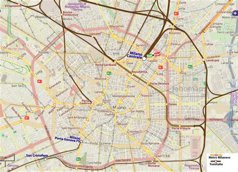 City Rail Map of Milan, Italy - JohoMaps