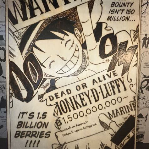 Luffy Bounty Poster - Etsy