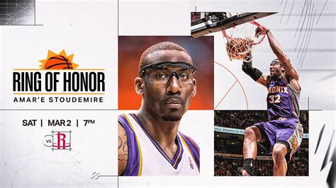 PHOENIX SUNS TO INDUCT AMAR’E STOUDEMIRE INTO SUNS RING OF HONOR DURING ...