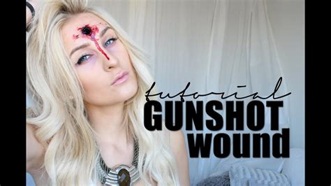 HALLOWEEN MAKEUP - Gunshot wound - YouTube