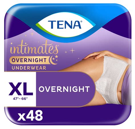 Tena Incontinence Underwear for Women, for Overnight, XLarge, 48 Count ...