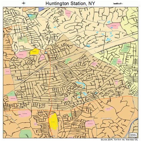 Huntington Station New York Street Map 3637044