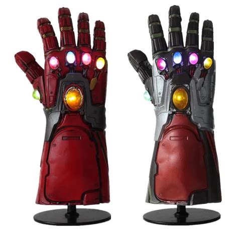 LED Glowing Iron Man Infinity Gauntlet Avengers 4 Endgame LED Tony Stark Iron Man Gauntlet ...