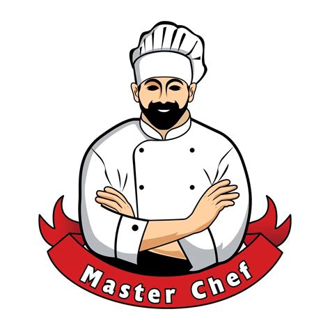 Illustration vector design of Master Chef logo. Menu design for cafe and restaurant. Free Vector ...