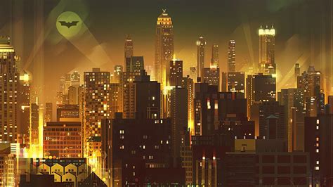 1600x900 Gotham City Digital Art 4k Wallpaper,1600x900 Resolution HD 4k Wallpapers,Images ...