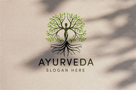 Ayurveda Logo Template | Tree of life logo, Ayurveda, Cat logo design