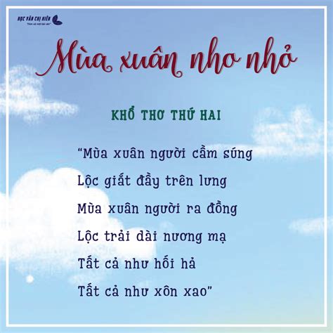 Biện pháp tu từ trong tác phẩm "Mùa xuân nho nhỏ" - Thanh Hải