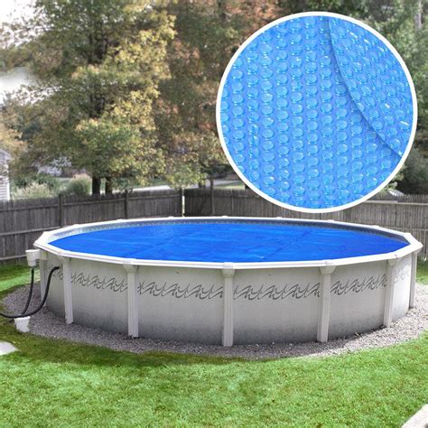 Crystal Blue Heavy-Duty 3-Year 18 ft. Round Blue Solar Pool Cover-18S-8 BOX-CB - The Home Depot