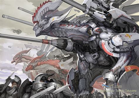 1280x720px | free download | HD wallpaper: armor, dragon, mecha, original, takayama, toshiaki ...