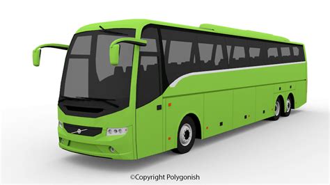 Volvo 9900 Bus 3D Model - Polygonish Store