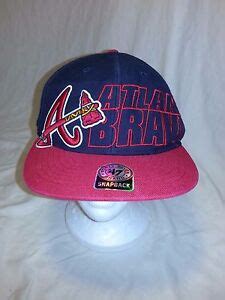 Atlanta Braves '47 Brand Snapback MLB Tomahawk Red & Navy Blue Cap Hat ...