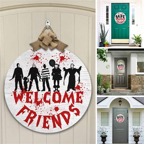 Signs Wall Hangings Halloween welcome sign scary welcome sign Halloween ...