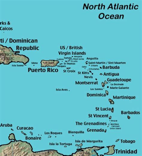 Map of Caribbean: Maps to Plan Your Trip, Including Eastern & Western | Caribbean travel ...