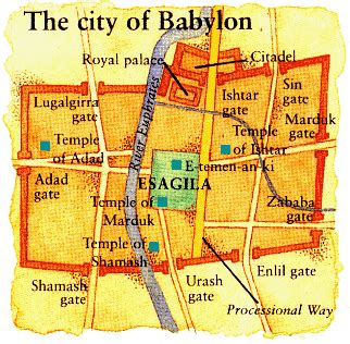 Ancient Babylon City Map