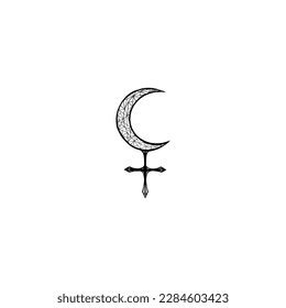 Holographic Lilith Goddess Tattoo Symbol Vector Stock Vector (Royalty Free) 2265494423 ...