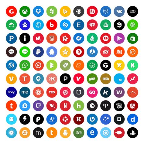 250 Premium Circle Social Media Icons | Free & Premium Version