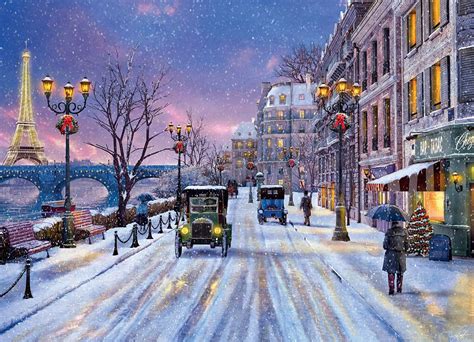 Dominic Davison - Christmas Eve in Paris. 1000 pieces | Christmas in paris, Christmas scenes ...