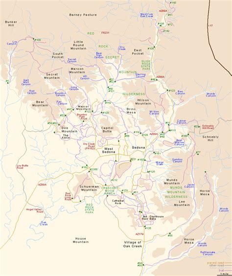 Map of Sedona, Arizona