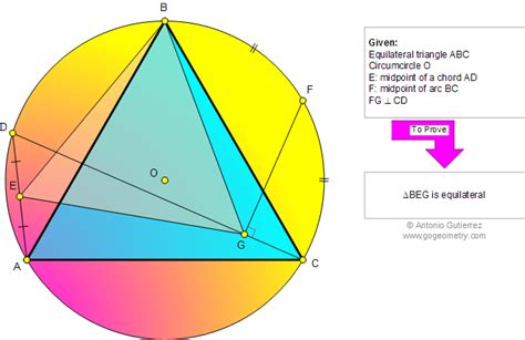 Math Education Geometry Problem 755: Equilateral Triangle, Circumcircle ...