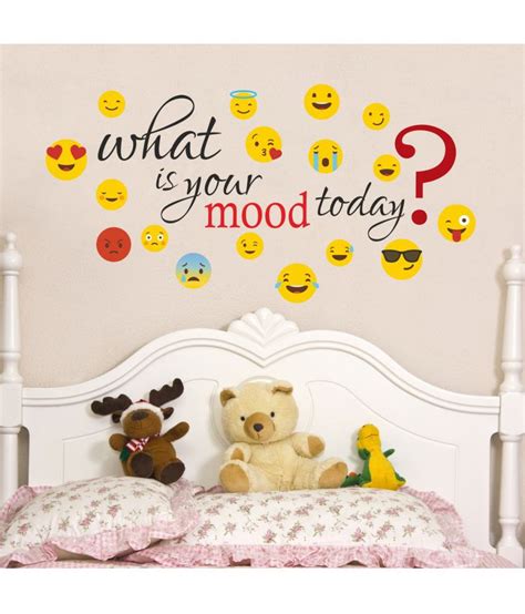 Decor Kafe Mood Smileys PVC Vinyl Multicolour Wall Stickers - Buy Decor ...