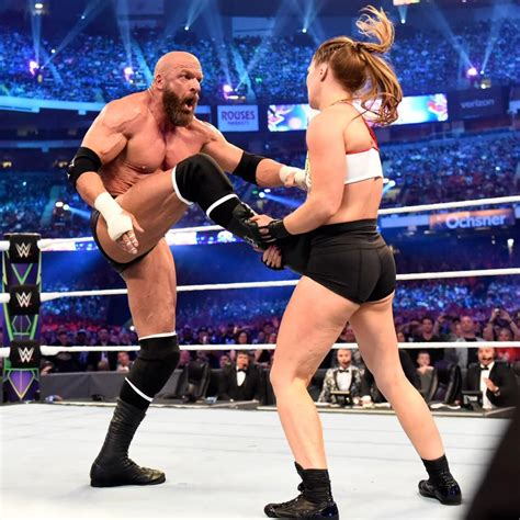 Photos: Ronda Rousey brings the fight during her in-ring debut | Ronda ...