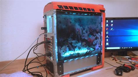 PC-Aquarium Monitor als PC-Case-Mod „Side-Panel“ – Tuhl Teim DE