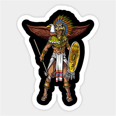 Aztec Eagle Warrior Native Mayan - Aztec Eagle Warrior - Sticker ...