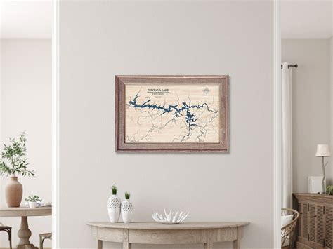 Fontana Lake Map Wood Lake Map Custom Lake Map Custom Lake - Etsy