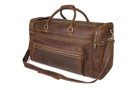 50L Extra Large Vintage Leather Travel Bag Duffle Luggage Bag JWD7317 ...