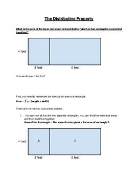 Distributive Property Area Model Worksheet - Chart Sheet Gallery