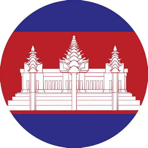 cirkel vlag van Cambodja. 11571334 PNG